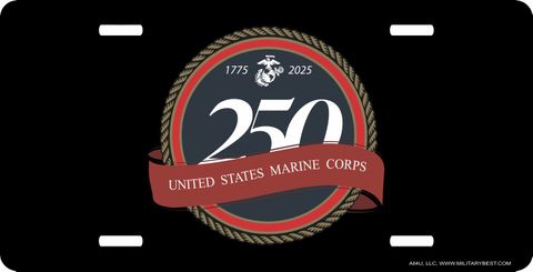 U.S. Marine Corps 250th Anniversary Seal License Plate