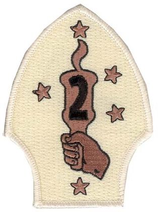 USMC 2nd Marine Division 3.5" Desert Military Patch