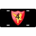 USMC 4th Base Defense Wing License Plate