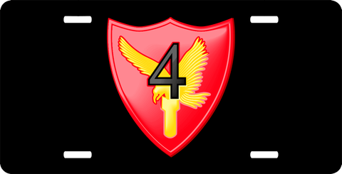 USMC 4th Base Defense Wing License Plate