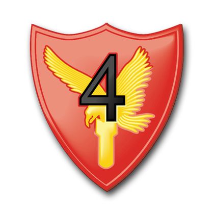 U.S.M.C. 4th Base Defense Wing  Vinyl Transfer Decal