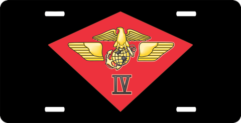 USMC 4th Marine Air Wing License Plate