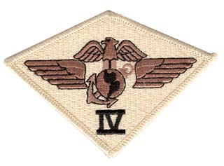 USMC 4th Marine Aircraft Desert 4" Military Patch