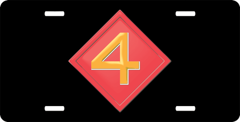 USMC 4th Marine Division License Plate