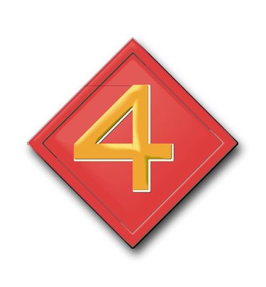 U.S.M.C. 4TH MARINE DIVISION VINYL TRANSFER DECAL