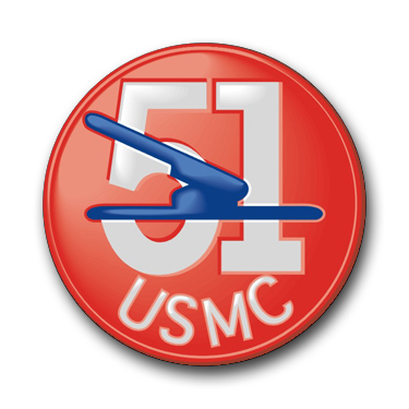U.S.M.C. 51st Defense Battalion  Vinyl Transfer  Decal