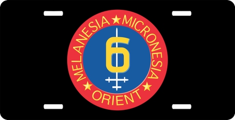 USMC 6th Division License Plate