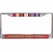 USMC Afghanistan Combat Veteran 3-Ribbon Stack License Plate Frame