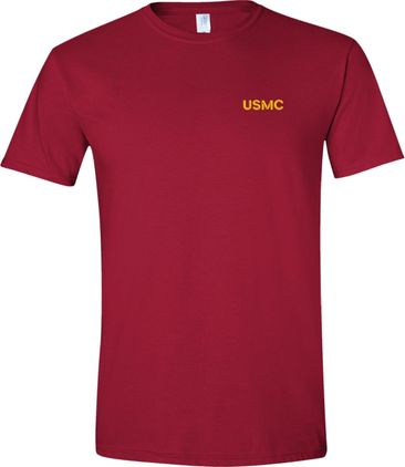 USMC Cardinal Red Soft Style T-Shirt 2X-Large