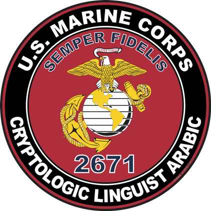 U.S.M.C. MOS 2671 Cryptologic Linguist Arabic Decal