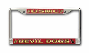 U.S.M.C. 'Devil Dogs' License Plate Frame
