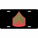 USMC E-5 Sergeant Green Red Chevron License Plate