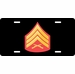 USMC E-5 Sergeant Red Gold Chevron License Plate