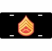 USMC E-6 Staff Sergeant Red Gold Chevron License Plate