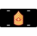 USMC E-8 First Sergeant Red Gold Chevron License Plate