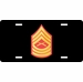 USMC E-8 Master Sergeant Red Gold Chevron License Plate