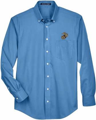 USMC Eagle, Globe, and Anchor Medium French Blue Dress Shirt