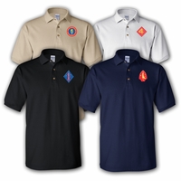 USMC Embroidered Insignia Polo Shirts Thumbnail Illustration