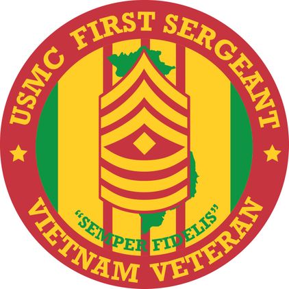 USMC First Sergeant Vietnam Veteran Decal