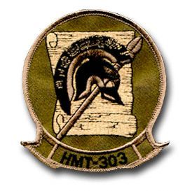 USMC Helicopter Training Squadron HMT-303 Hook & Loop Backed 4" Velcro Military Patch