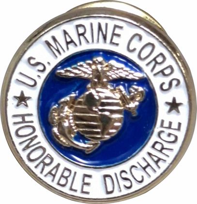 U.S.M.C. HONORABLE DISCHARGE LAPEL PIN
