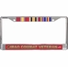 USMC Iraq Combat Veteran 3-Ribbon Stack License Plate Frame