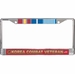 USMC Korea Combat Veteran 3-Ribbon Stack License Plate Frame