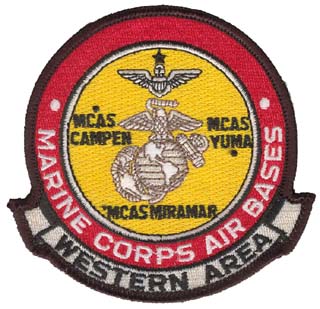 USMC Marine Corps Air Base Western Area 3.5" Heatseal Military Patch
