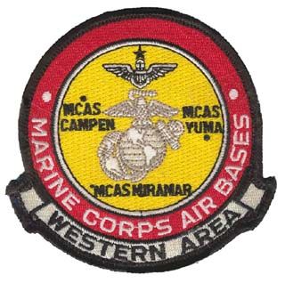 USMC Marine Corps Air Base Western Area with One Star 3.5" Patch