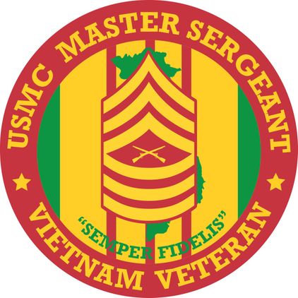 USMC Master Sergeant Vietnam Veteran Decal