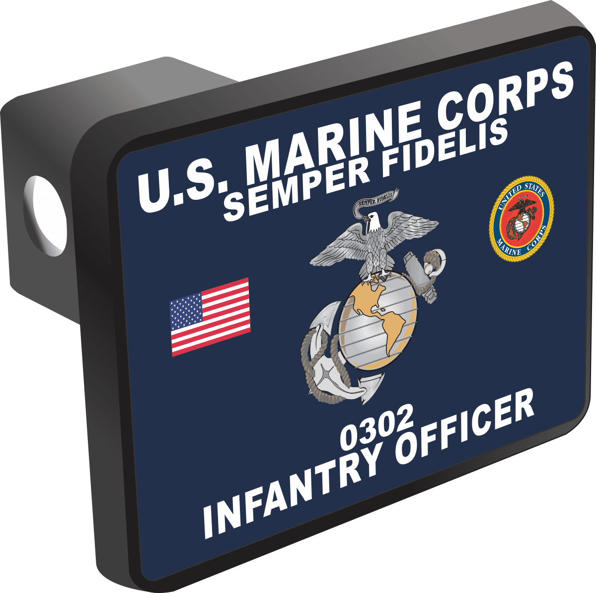 USMC MOS 0302 Infantry Officer Hitch Cover
