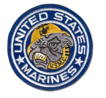 USMC OLD BULLDOG 4" BLUE MILITARY PATCH