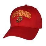 U.S.M.C. Retired EGA Low-Profile Made in USA Red Cotton Twill Cap