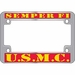 USMC SEMPER FI  Chrome Motorcycle License Plate Frame