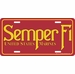 USMC SEMPER FI License Plate