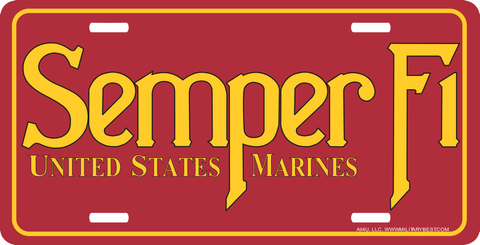 USMC SEMPER FI License Plate