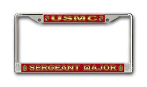 U.S.M.C. 'Sergeant Major' License Plate Frame