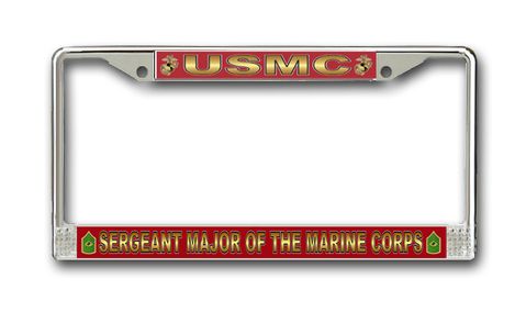 U.S.M.C. 'Sergeant Major of the Marine Corps' License Plate Frame