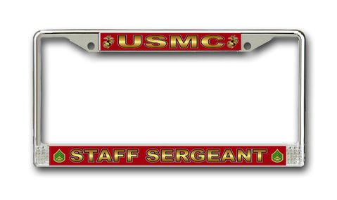 U.S.M.C. 'Staff Sergeant' License Plate Frame