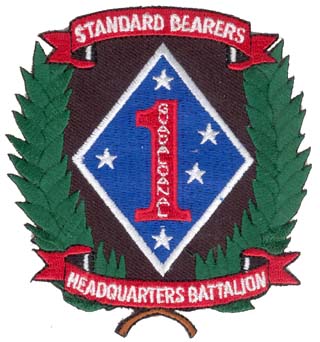 USMC Standard Bearers Headquarters Battalion 3.5" Military Patch