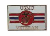 U.S.M.C. VETERAN (WHITE) LAPEL PIN