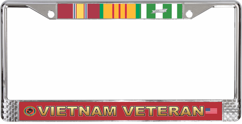 USMC Vietnam Veteran 3-Ribbon Stack License Plate Frame