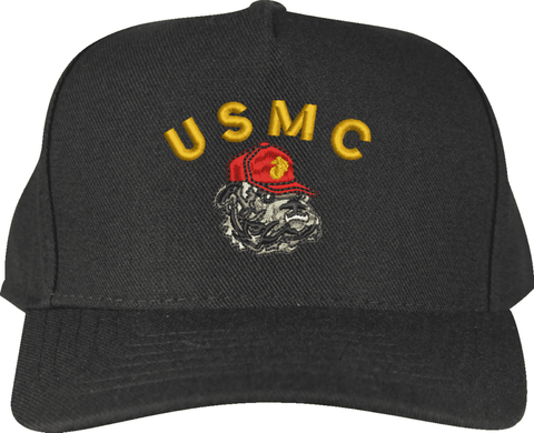 U.S.M.C. With Bulldog Custom Embroidered Cap