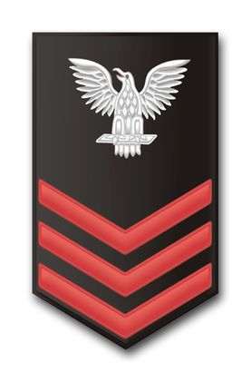 USN E-6 1st Class Rank Military Vinyl Transfer Decal