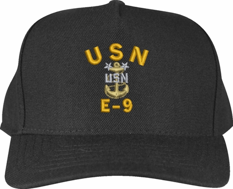 USN E-9 Master Chief Petty Officer with Anchor Custom Embroidered Cap