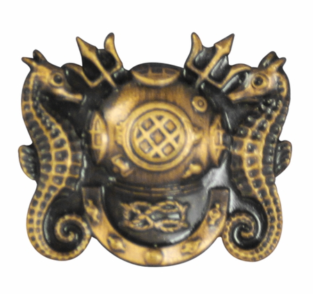 Dress Badge Diving Officer Miniature Oxidized Finish Lapel Pin