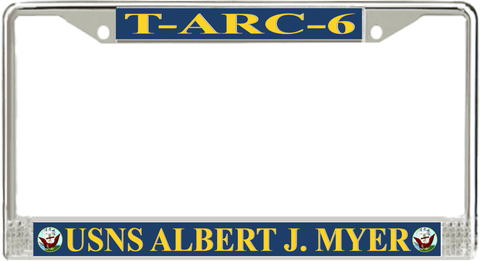 USNS Albert J. Myer T-ARC-6 License Plate Frame
