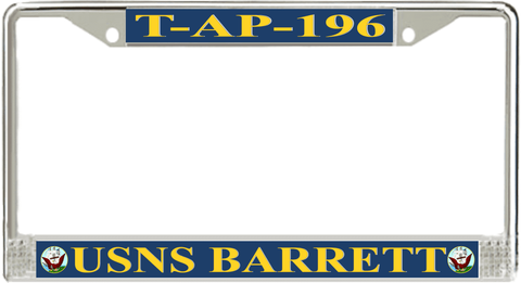 USNS Barrett T-AP-196 License Plate Frame