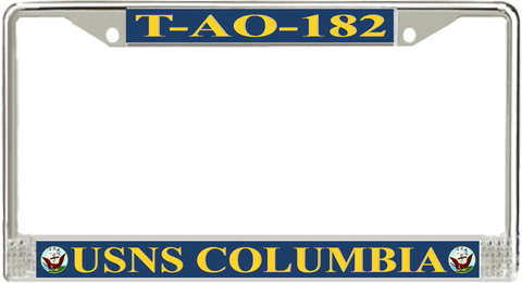 USNS Columbia T-AO-182 License Plate Frame