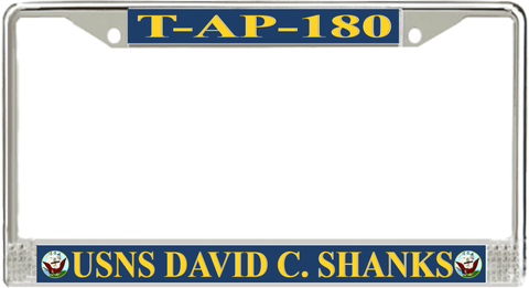 USNS David C. Shanks T-AP-180 License Plate Frame